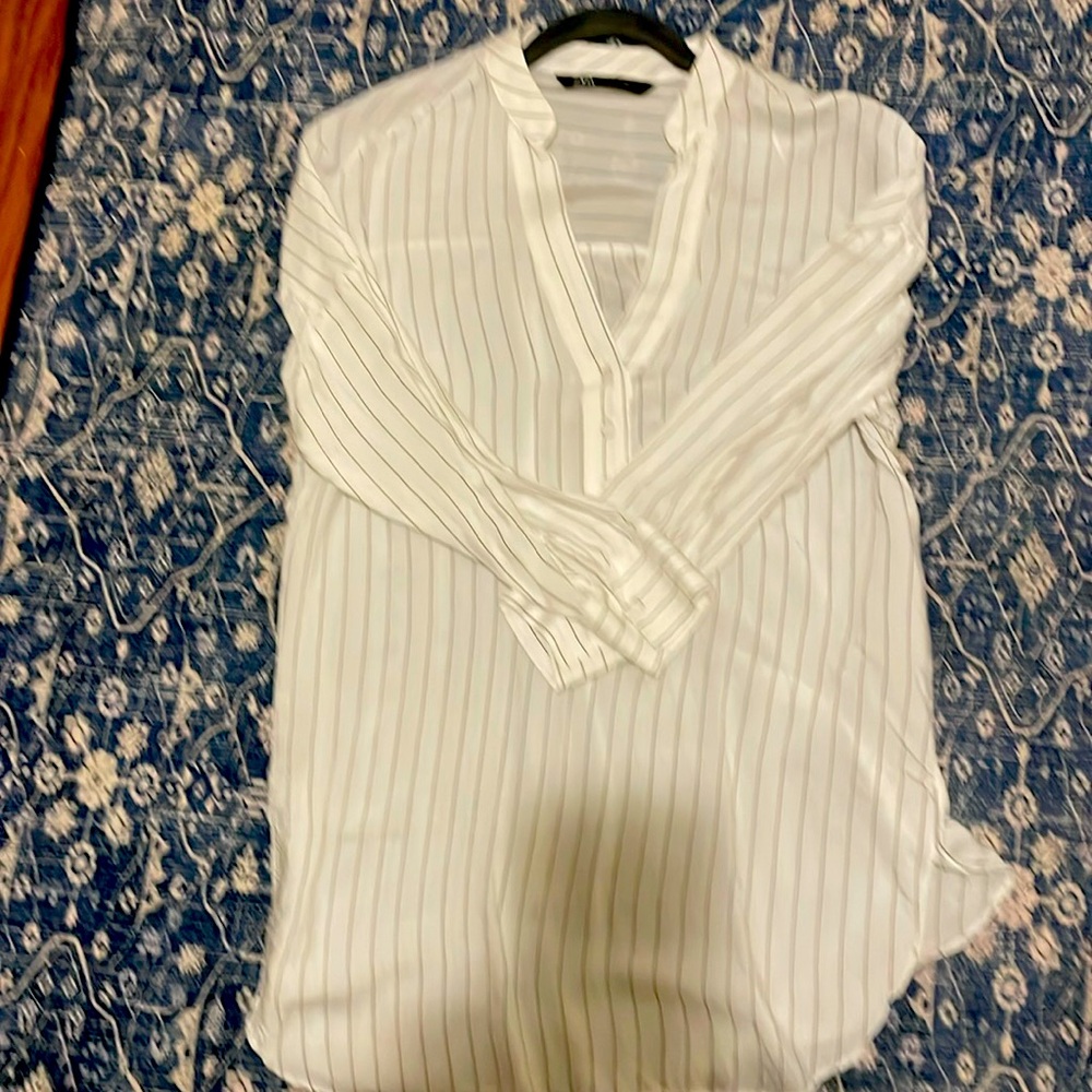 Zara flowy striped tunic blouse lightweight and comfortable
